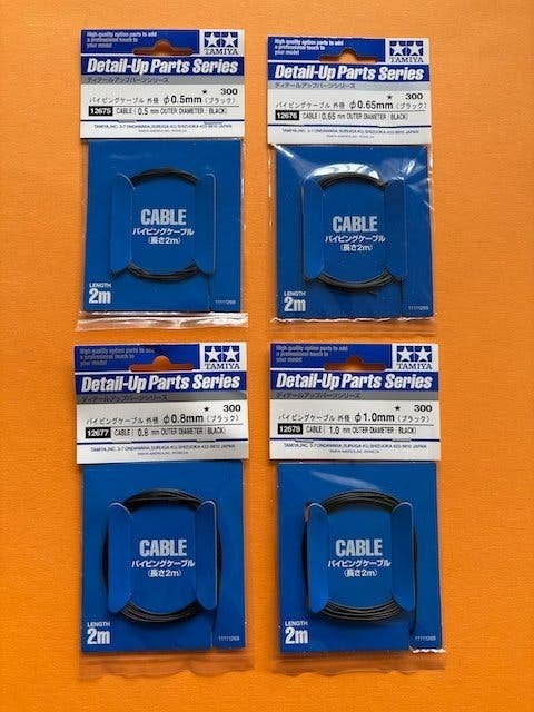 Tamiya black Cable 12675 12676 12677 12678   200 cm, Verzenden, Nieuw, Groter dan 1:32