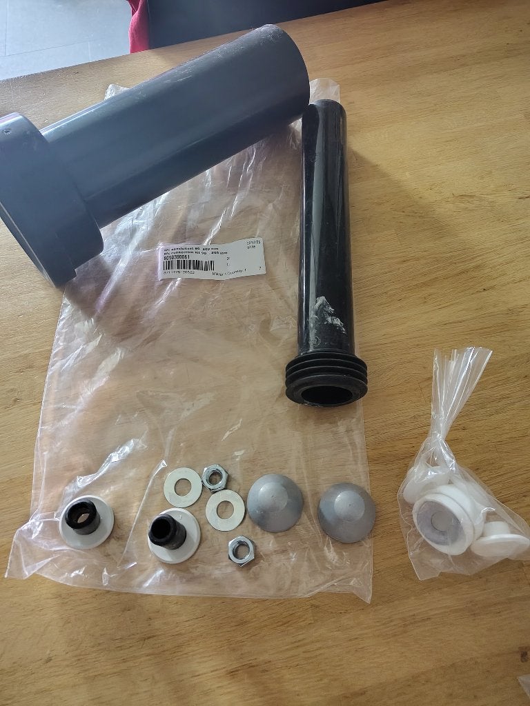 wc verleng aansluit set voor o.a. geberit 320 frame, Ophalen, Zo goed als nieuw, Toilet