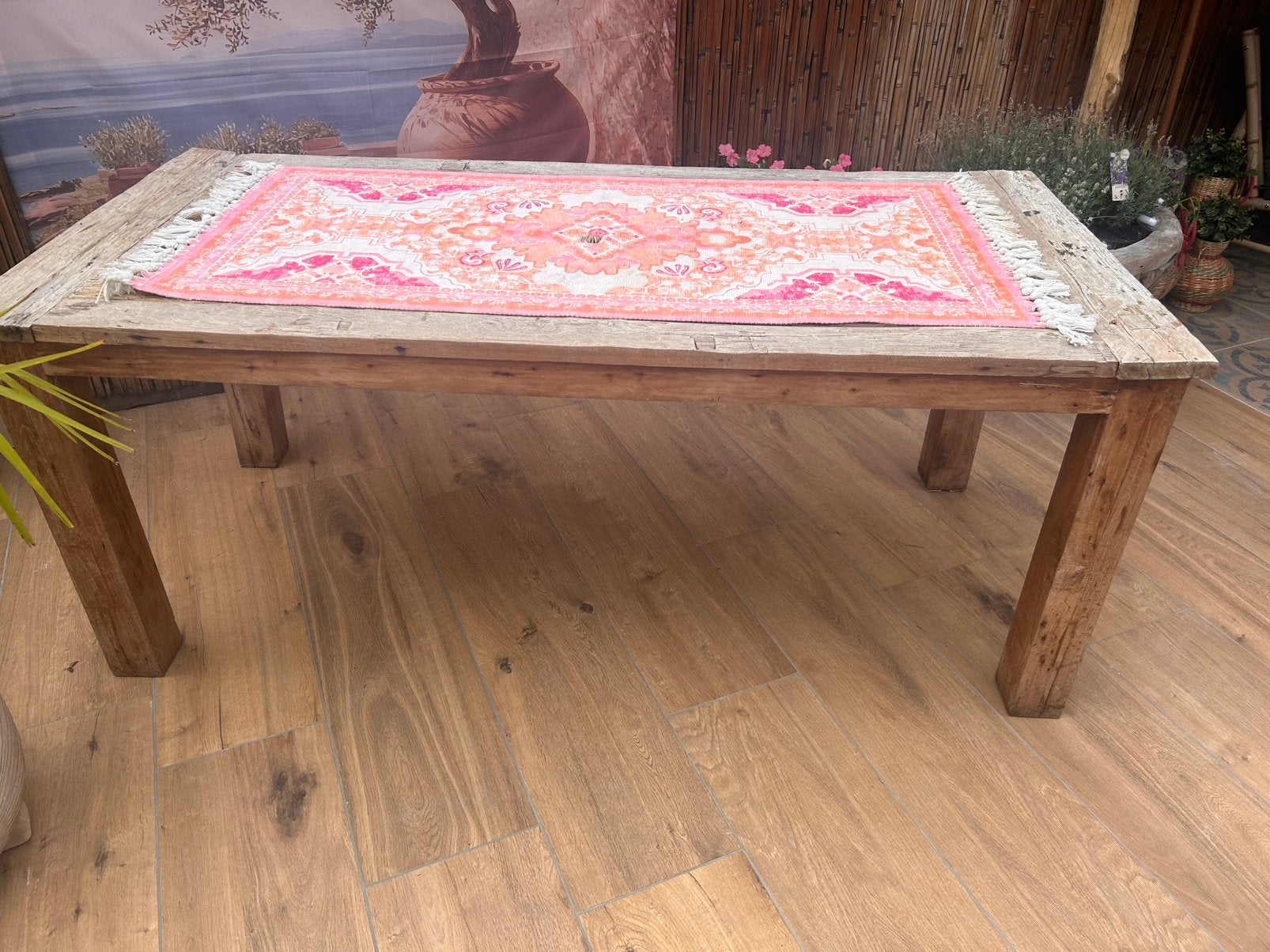 Teak houten tafel, Ophalen, Zo goed als nieuw, Rechthoekig, 50 tot 100 cm