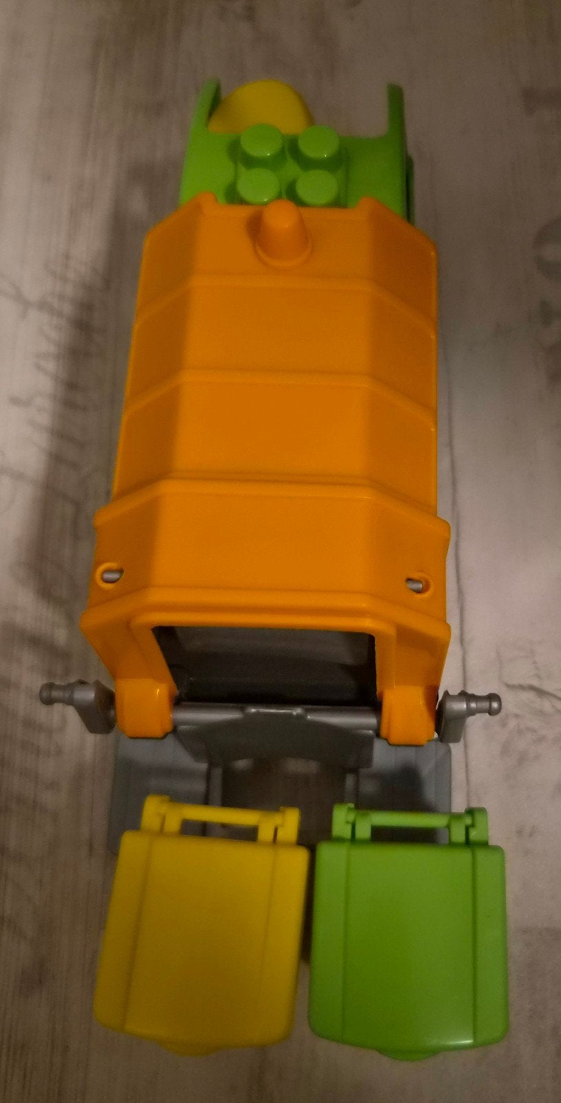 Speelgoed vuilniswagen met containers en blokjes, Ophalen of Verzenden, Gebruikt, Overige merken