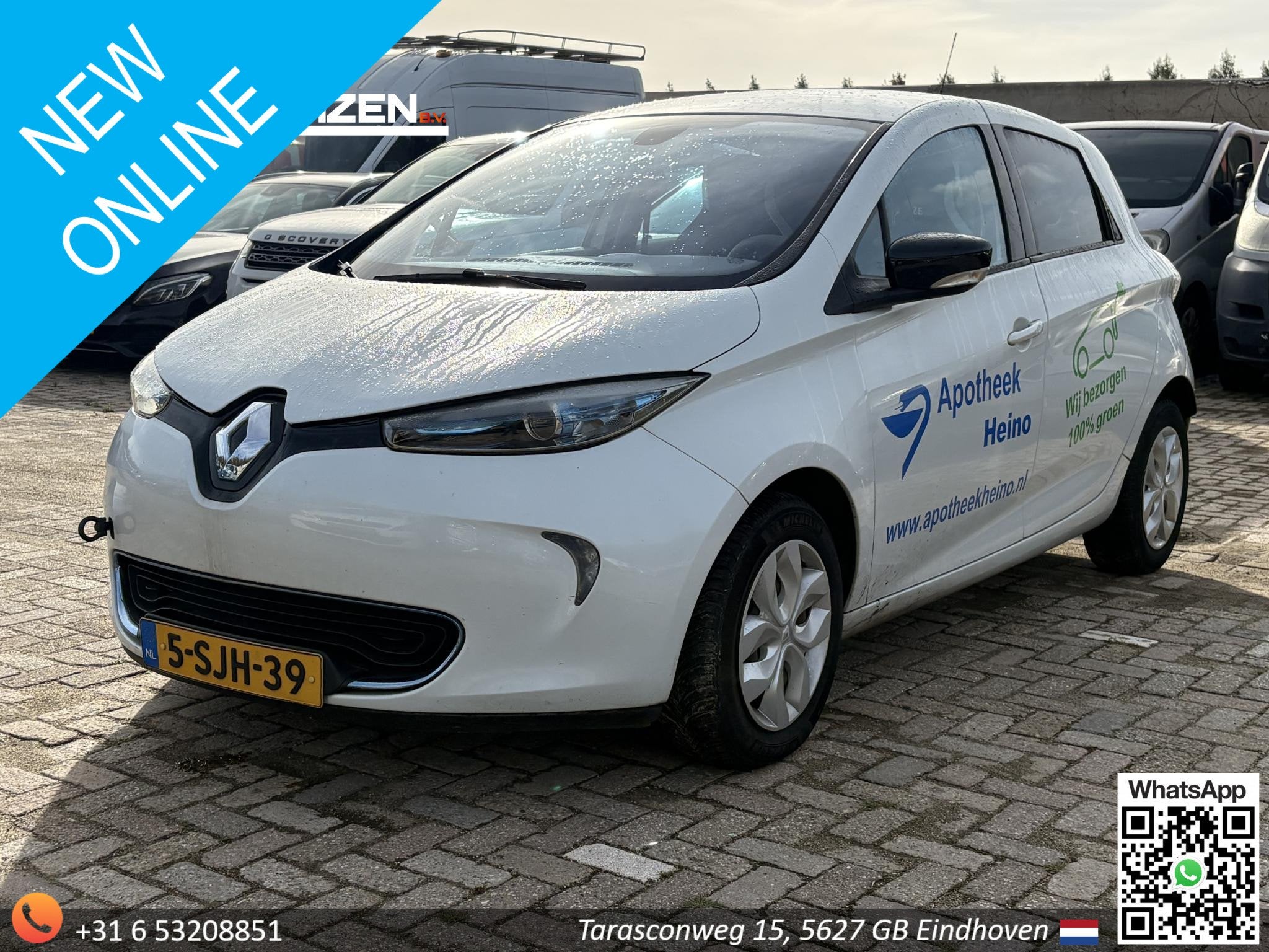 Renault ZOE Q210 Zen Quickcharge 22 kWh (ex Accu) | LET OP A, Auto's, Renault, Stof, 22 kWh, Wit, Origineel Nederlands