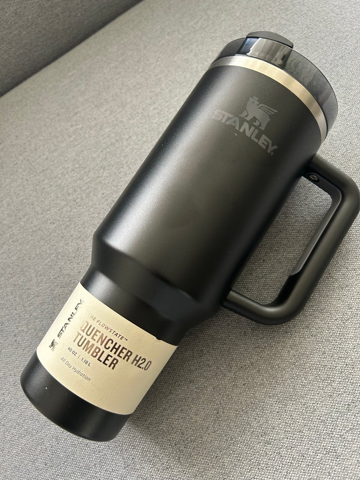 Stanley Quencher H2.0 Tumbler 1.18L Zwart, Ophalen of Verzenden, Zo goed als nieuw