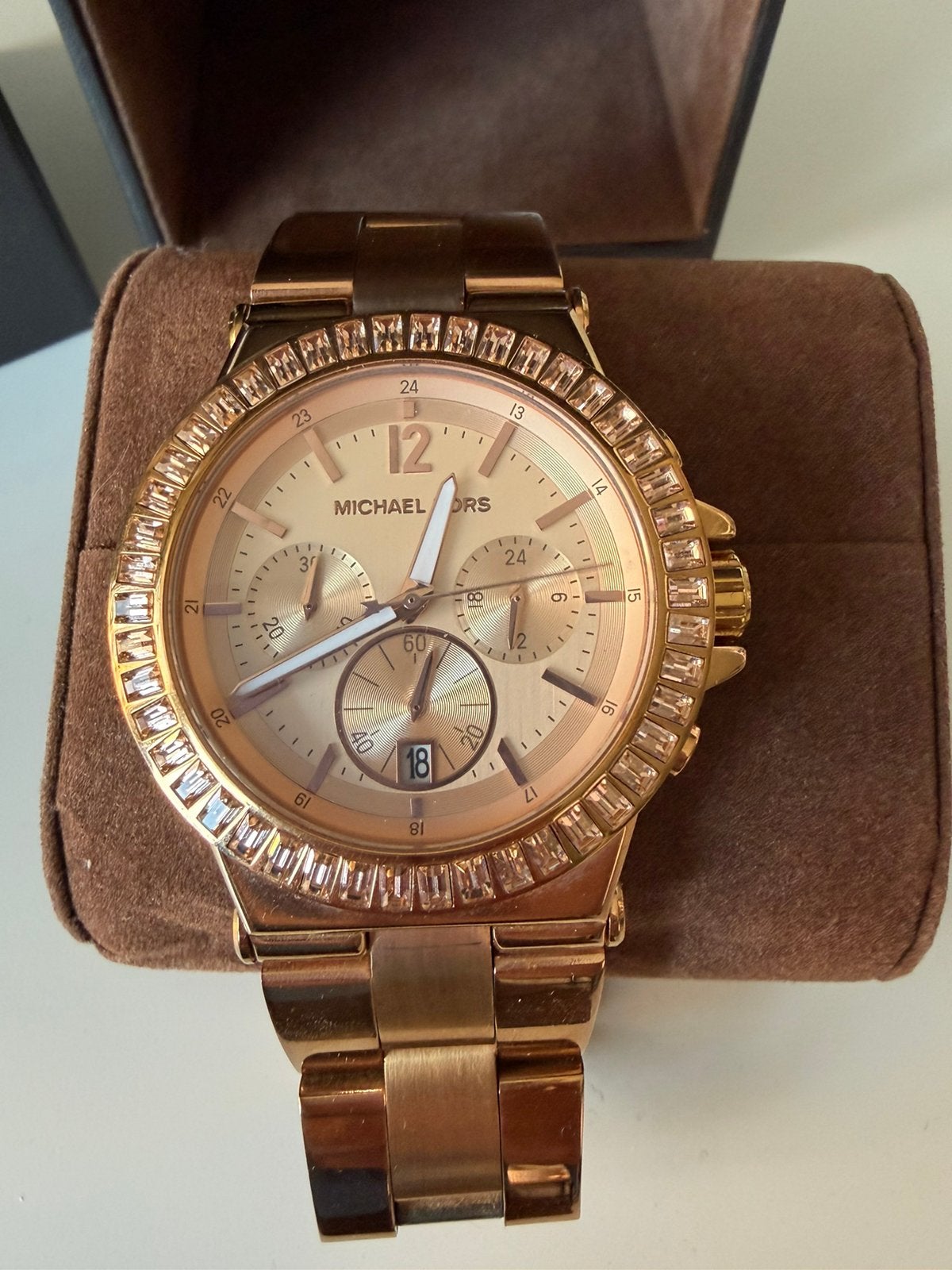 Michael Kors dameshorloge, Ophalen of Verzenden, Zo goed als nieuw, Staal, Overige merken