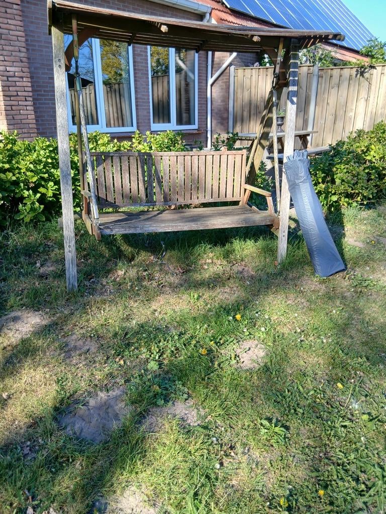 Houten schommelbank voor in de tuin, Ophalen of Verzenden, Gebruikt