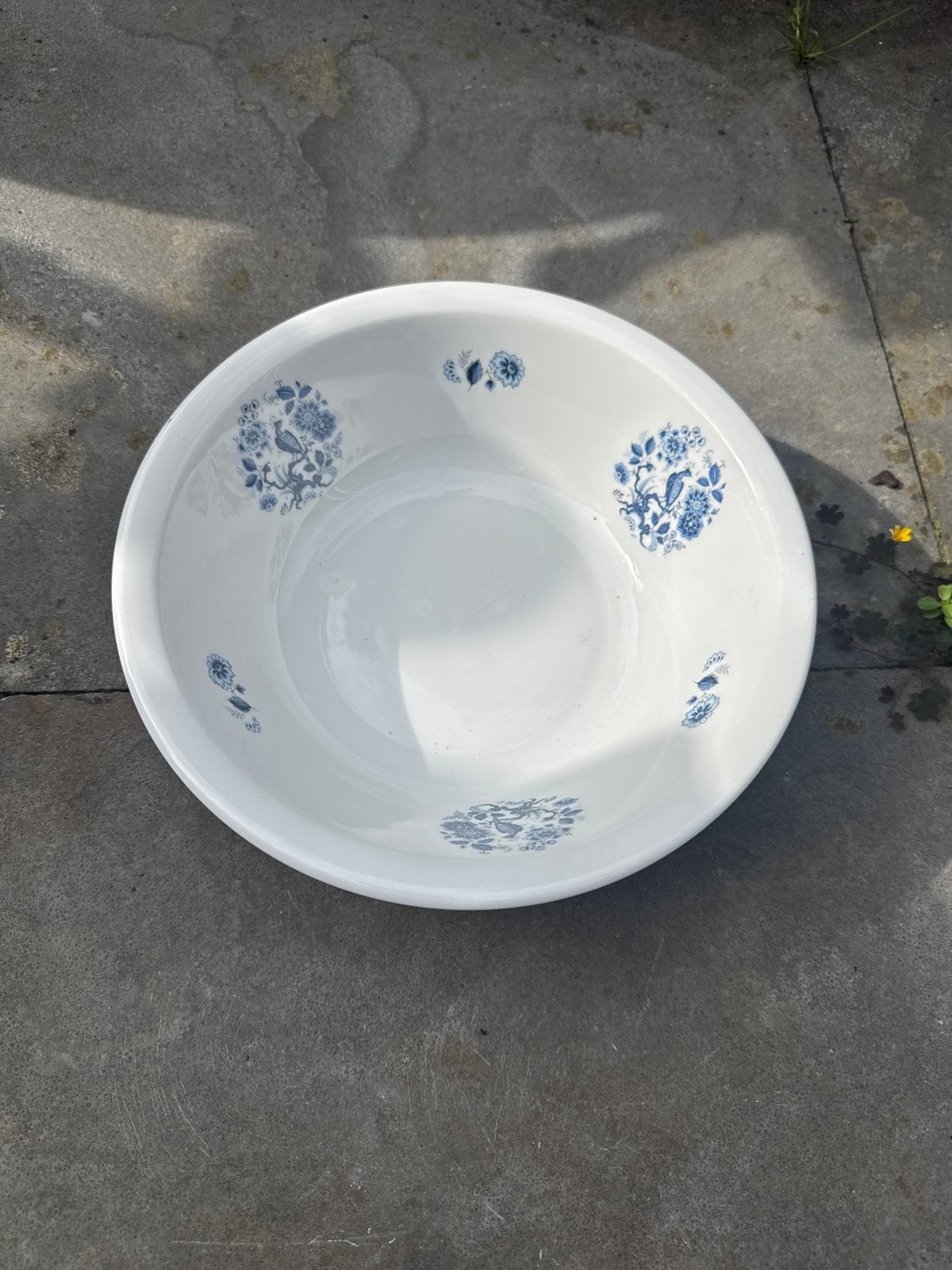 Antieke Royal Schwabap kom met Delfts blauw decor, Ophalen of Verzenden