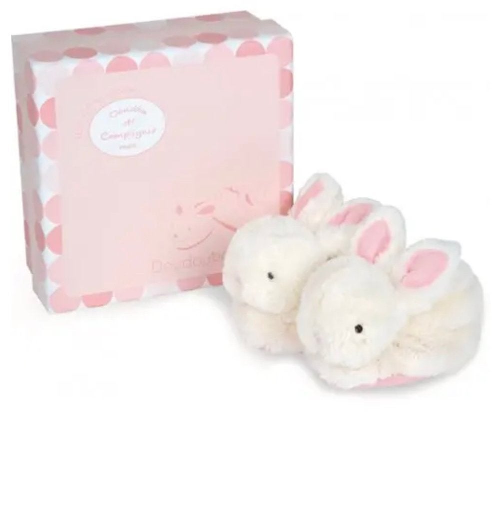 Baby slof DouDou et compagnie paris slofjes sloffen konijn, Kinderen en Baby's, Ophalen of Verzenden, Zo goed als nieuw, Jongetje of Meisje