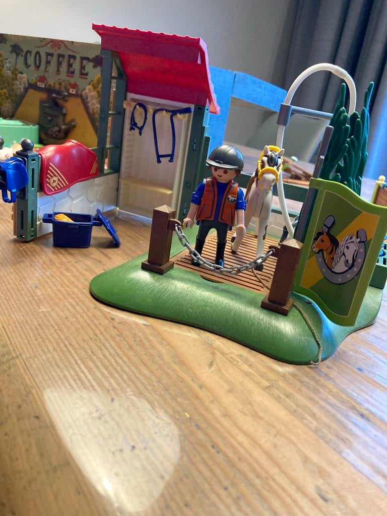 Playmobil Wasplaats Paardenstal Set, Ophalen of Verzenden, Gebruikt, Complete set