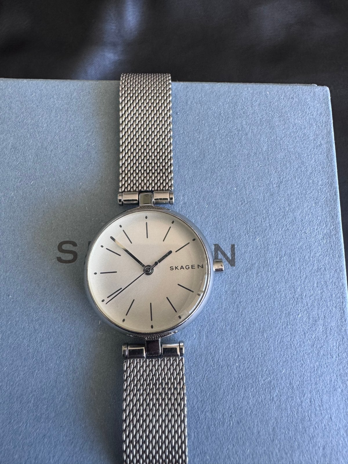 Skagen Signatur Dameshorloge - Zilverkleurig, Verstelbaar, Overige merken, Gebruikt, Staal, Polshorloge