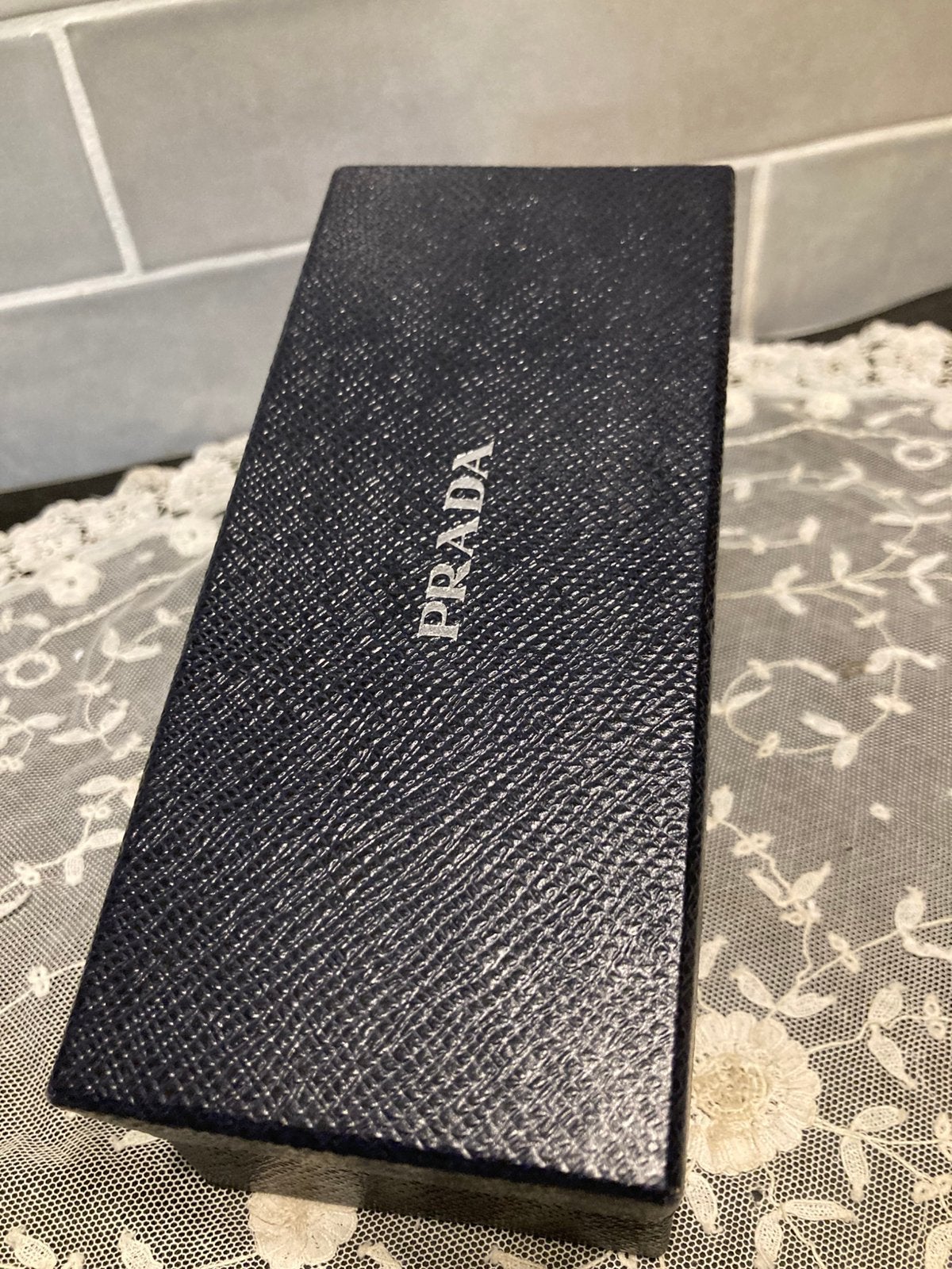 Prada brillendoosje (280825), Ophalen of Verzenden, Gebruikt, Blauw, Prada
