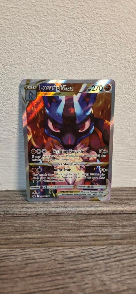 Lucario VSTAR Pokémon kaart - Zo goed als nieuw, Ophalen, Zo goed als nieuw, Losse kaart