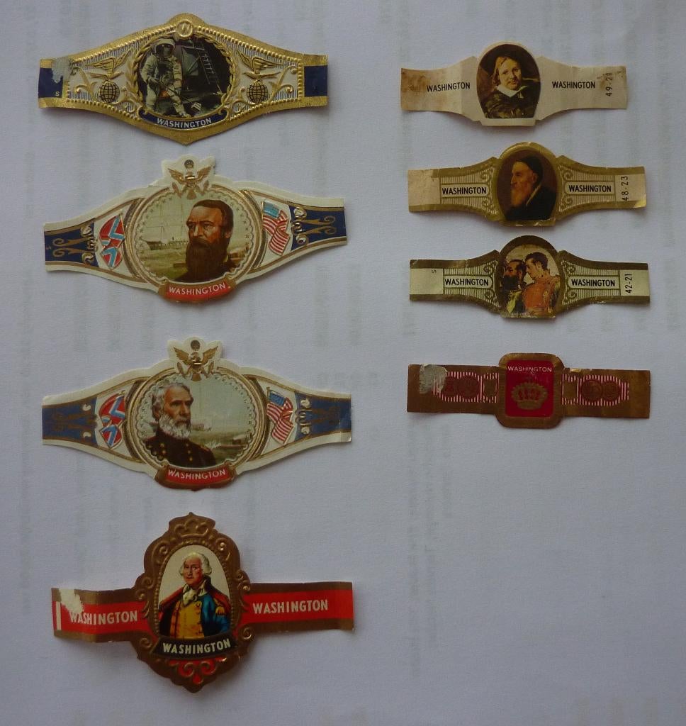 SIGARENBANDJES WASHINGTON 8 stuks, Ophalen of Verzenden, Zo goed als nieuw, Sigarenbandjes