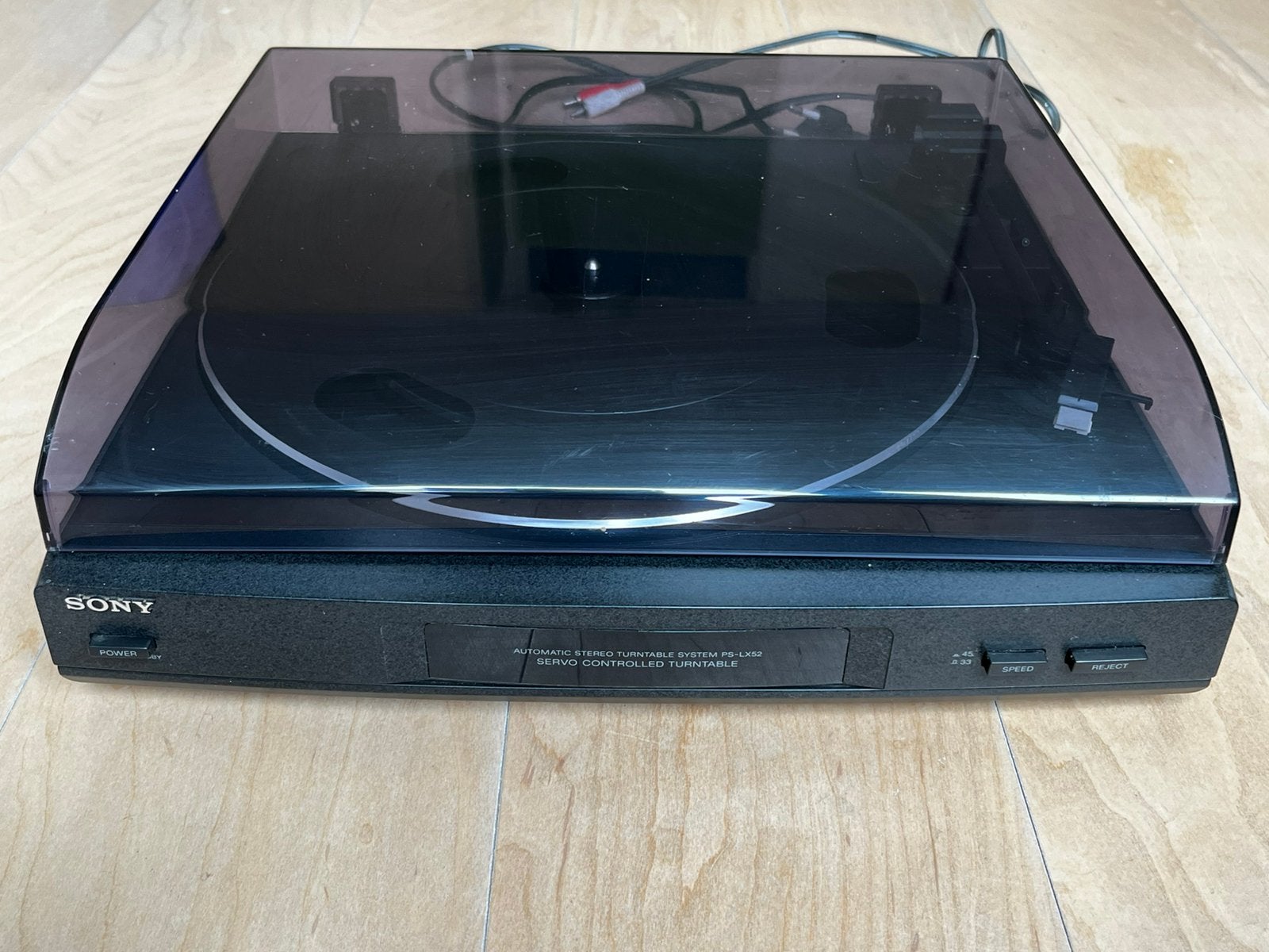 Sony PS LX 52 stereo platenspeler 230 V snoer, Ophalen, Automatisch, Zo goed als nieuw, Platenspeler