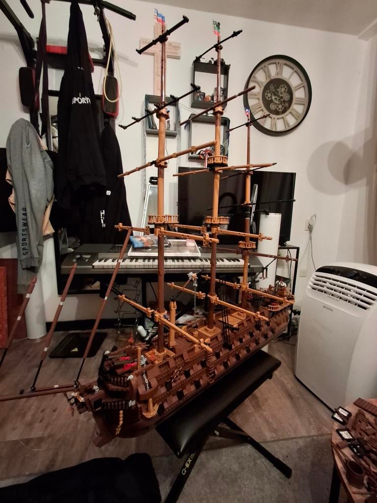 Lepin Flying Dutchman Piratenschip, Kinderen en Baby's, Speelgoed | Bouwstenen, Zo goed als nieuw, Overige merken, Ophalen