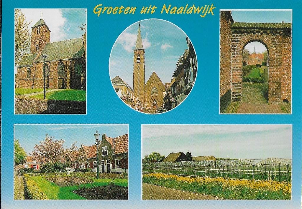 T1 ongelopen ansichtkaart groeten uit naaldwijk, Ophalen of Verzenden, 1980 tot heden, Ongelopen