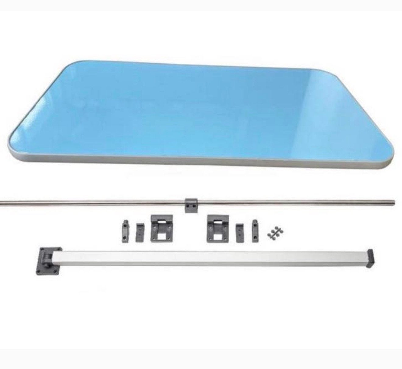 Blauwe glittertafel tafel + inklapbare poten Caravan Camper, Nieuw, Ophalen of Verzenden, H, H