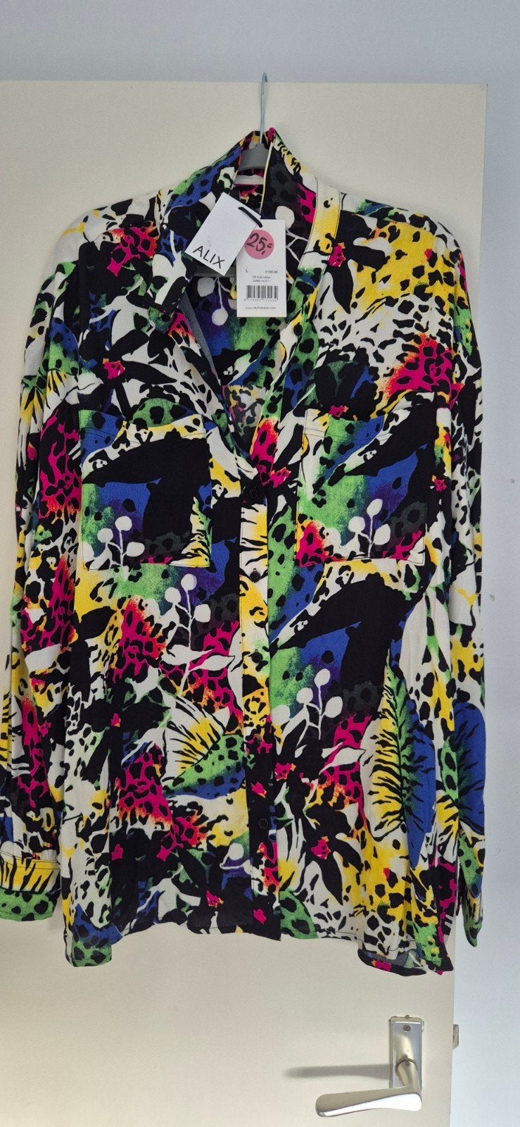 Alix Blouse met Kleurrijke Print - Maat L, Kleding | Dames, Overige kleuren, Maat 42/44 (L), Nieuw, Ophalen of Verzenden