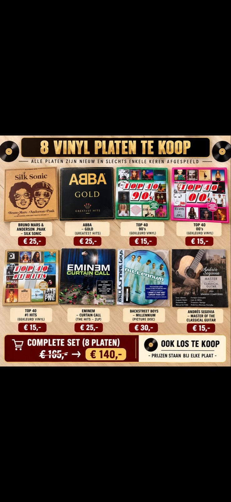 Mooie vinylcollectie – 8 LP’s / bijzondere uitgaven, Cd's en Dvd's, LP, Pop, Colored vinyl, Ophalen of Verzenden