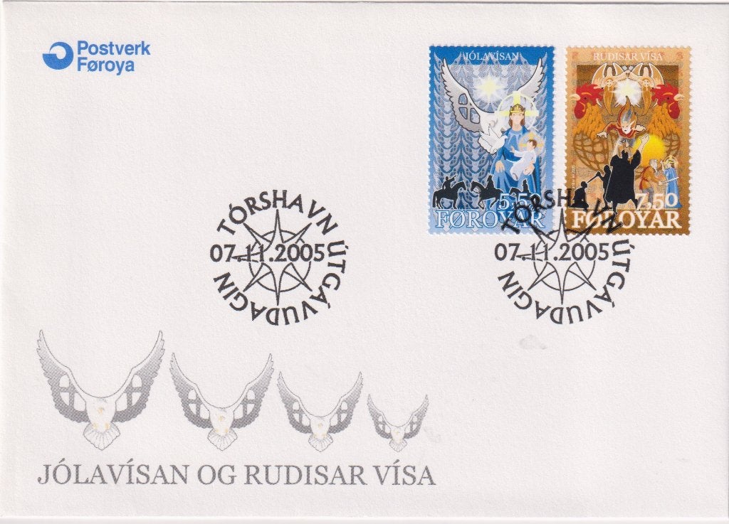 Faeröer 2005 Sa024 Kerstmis schilderijen engelen, Verzenden, Onbeschreven, Europa