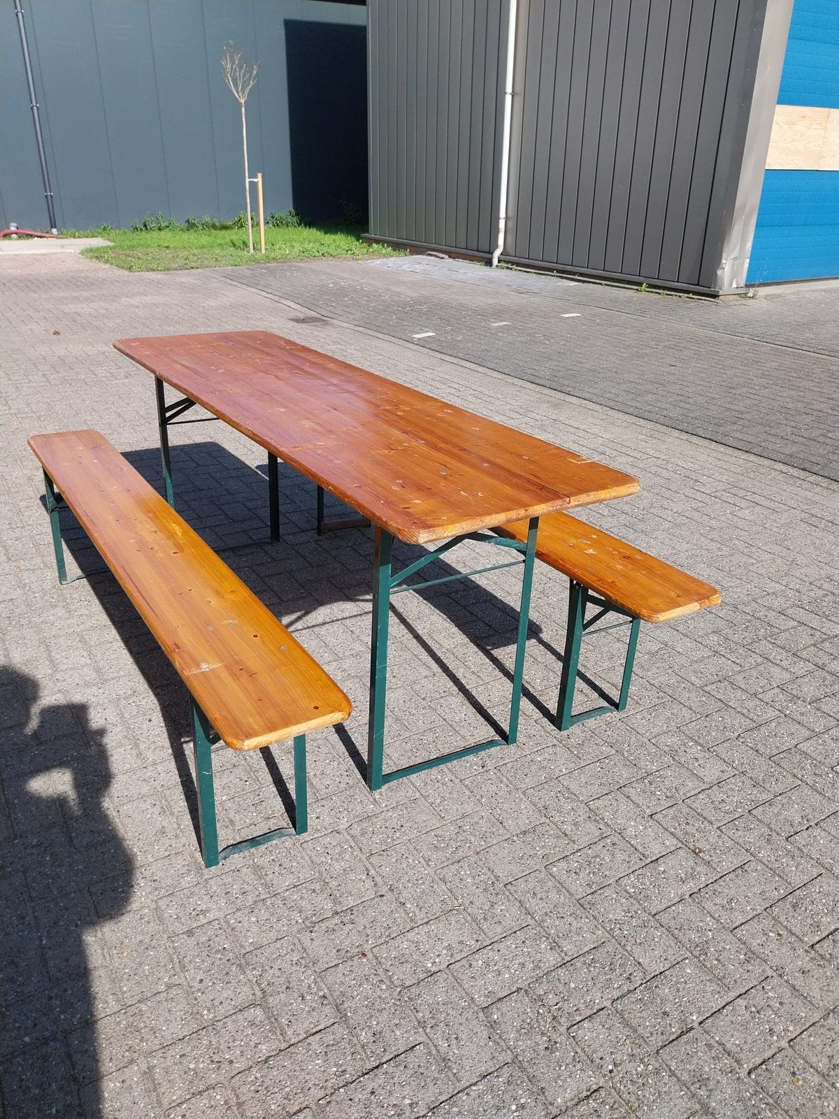 Biertafel VIER SETS   € 55 per stuk, Ophalen, Zo goed als nieuw, Rechthoekig, Hout