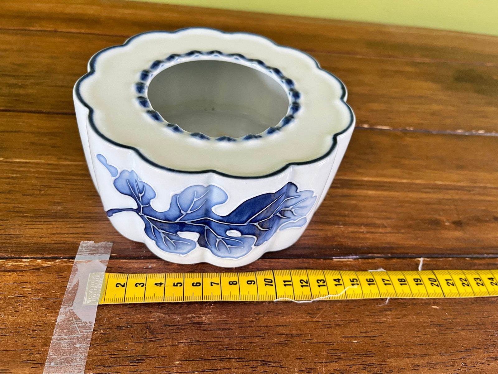 Vintage Japanse porseleinen bloemenring/vaasje, Ophalen of Verzenden