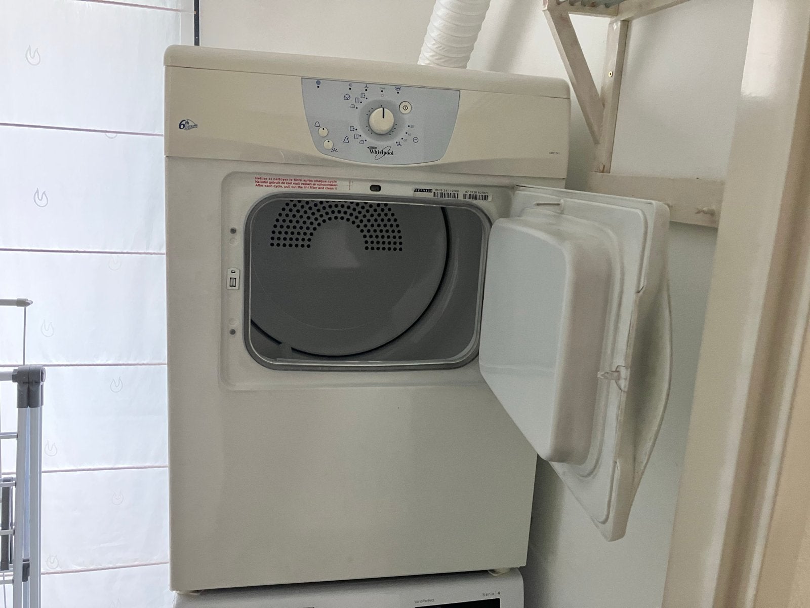 Whirlpool 6th Sense Luchtafvoer Wasdroger - Gebruikt, Ophalen, 6 tot 8 kg, Gebruikt, Luchtafvoer