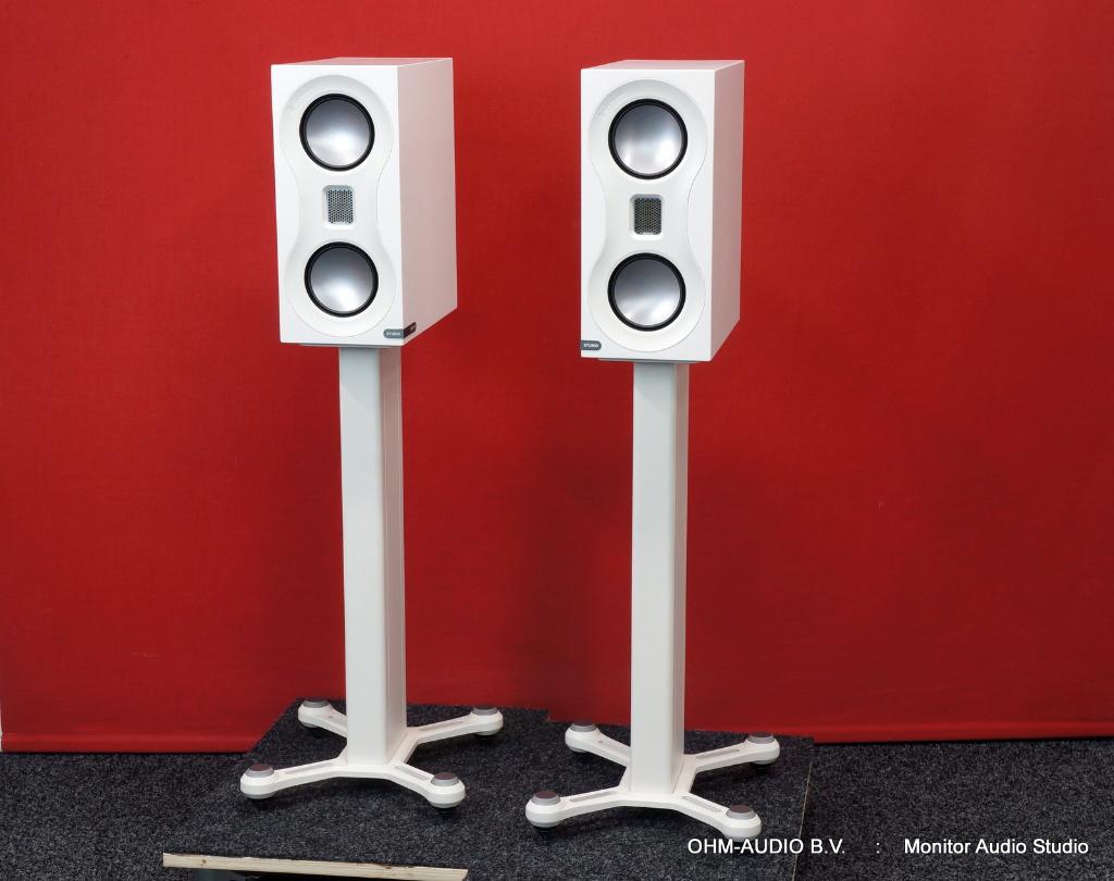 Monitor Audio Studio, Standmount Luidsprekers incl. Stands, Audio, Tv en Foto, Luidsprekers, Zo goed als nieuw, 120 watt of meer