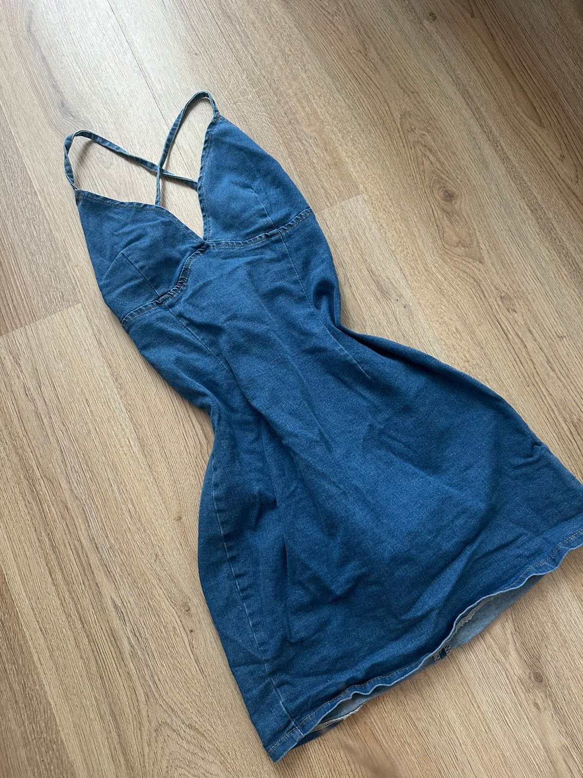 Denim mini jurk, Kleding | Dames, Blauw, Nieuw, Ophalen of Verzenden, Maat 36 (S)