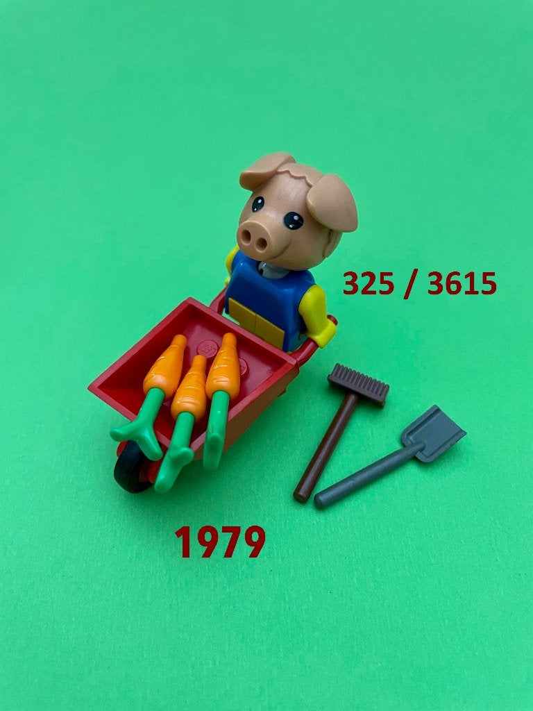 Lego Fabuland 3615 / 325 Varkentje met kruiwagen, Lego, Ophalen of Verzenden, Zo goed als nieuw, Compleet