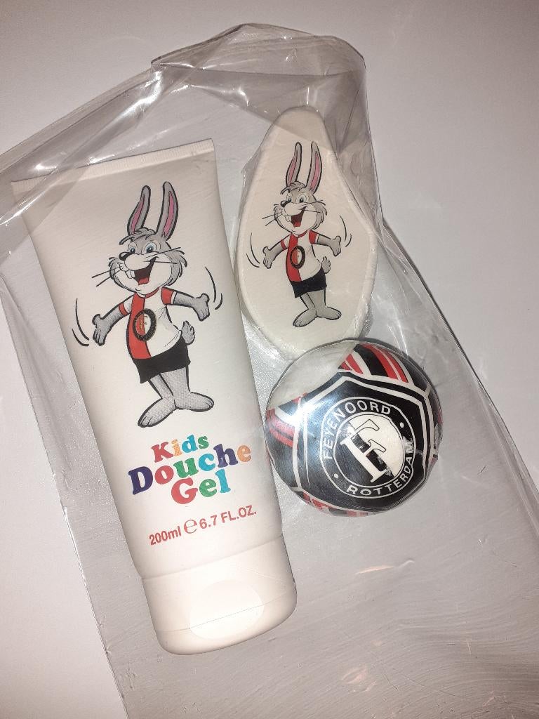 Feijenoord Mascotte Kids Douche Gel+Bruis Tablet+Bal.Nieuw, Ophalen of Verzenden, Nieuw, Feyenoord, Overige typen