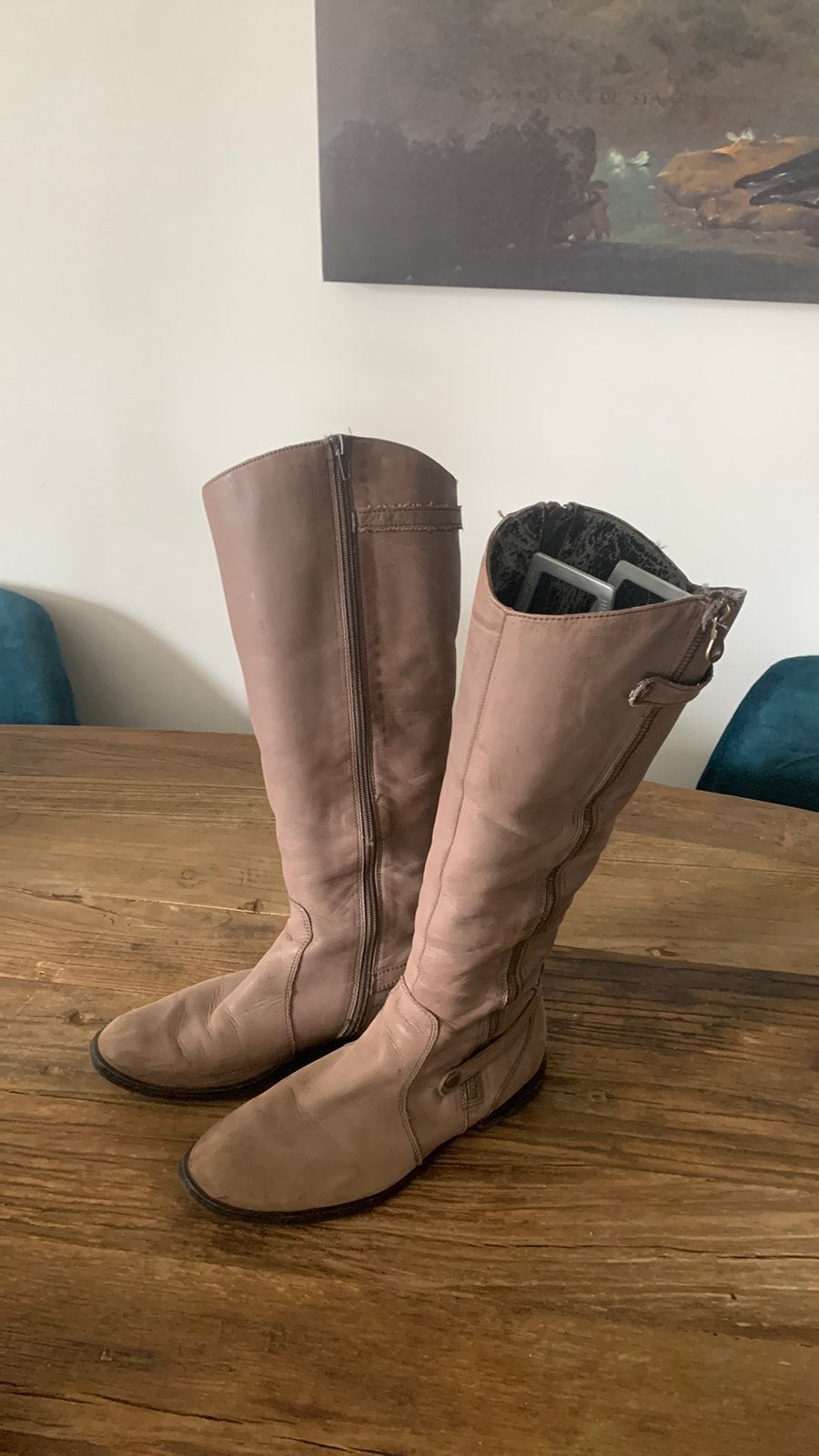 Verschillende hoge dames laarzen van leder maat 39, Kleding | Dames, Schoenen, Ophalen, Gedragen, Overige kleuren, Hoge laarzen