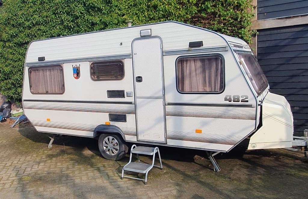 Retro caravan Home-car 482 Rally, Caravans en Kamperen, Caravans, Particulier, tot en met 4, 750 - 1000 kg, Rondzit, Home-car