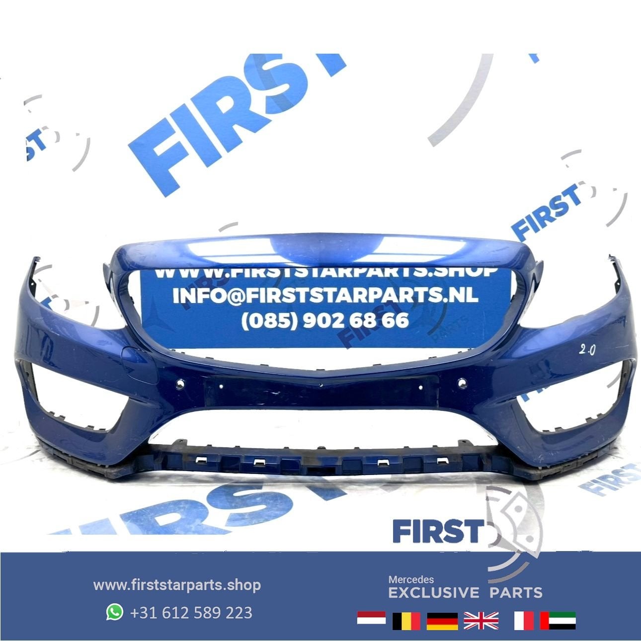 W205 BUMPER AMG VOORBUMPER 2014-2017 Mercedes C Klasse C43 Z, Auto-onderdelen, Carrosserie en Plaatwerk, Gebruikt, -, Voor, Ophalen of Verzenden