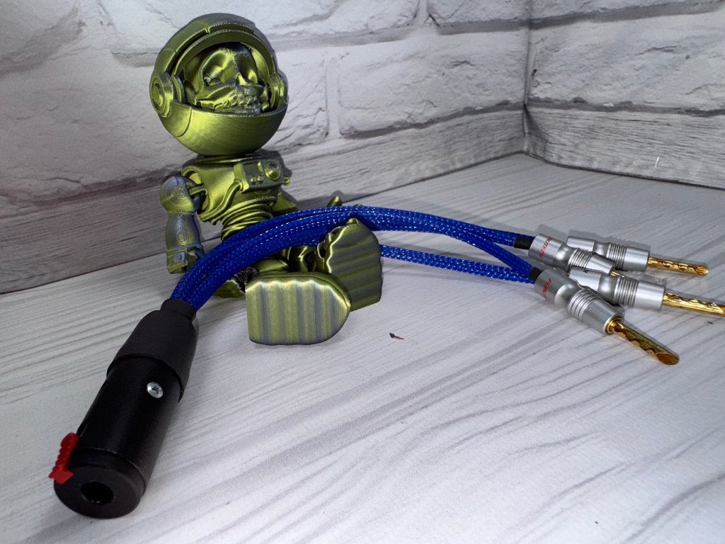 Meze Audio 6.3mm Banaanstekker High-End Adapter, Verzenden, Zo goed als nieuw, Minder dan 2 meter, Overige kabels