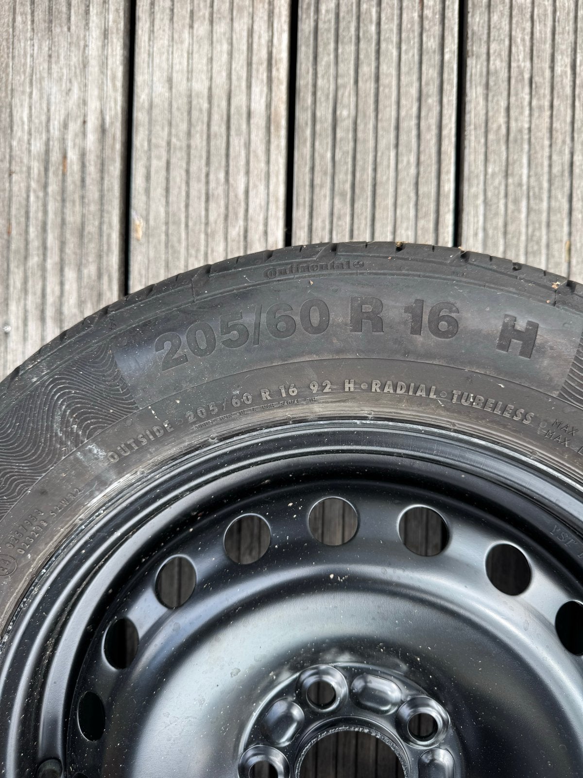 Reservewiel Ford Focus met Continental band 205/60 R16H, Ophalen, 16 inch, Banden en Velgen, Nieuw