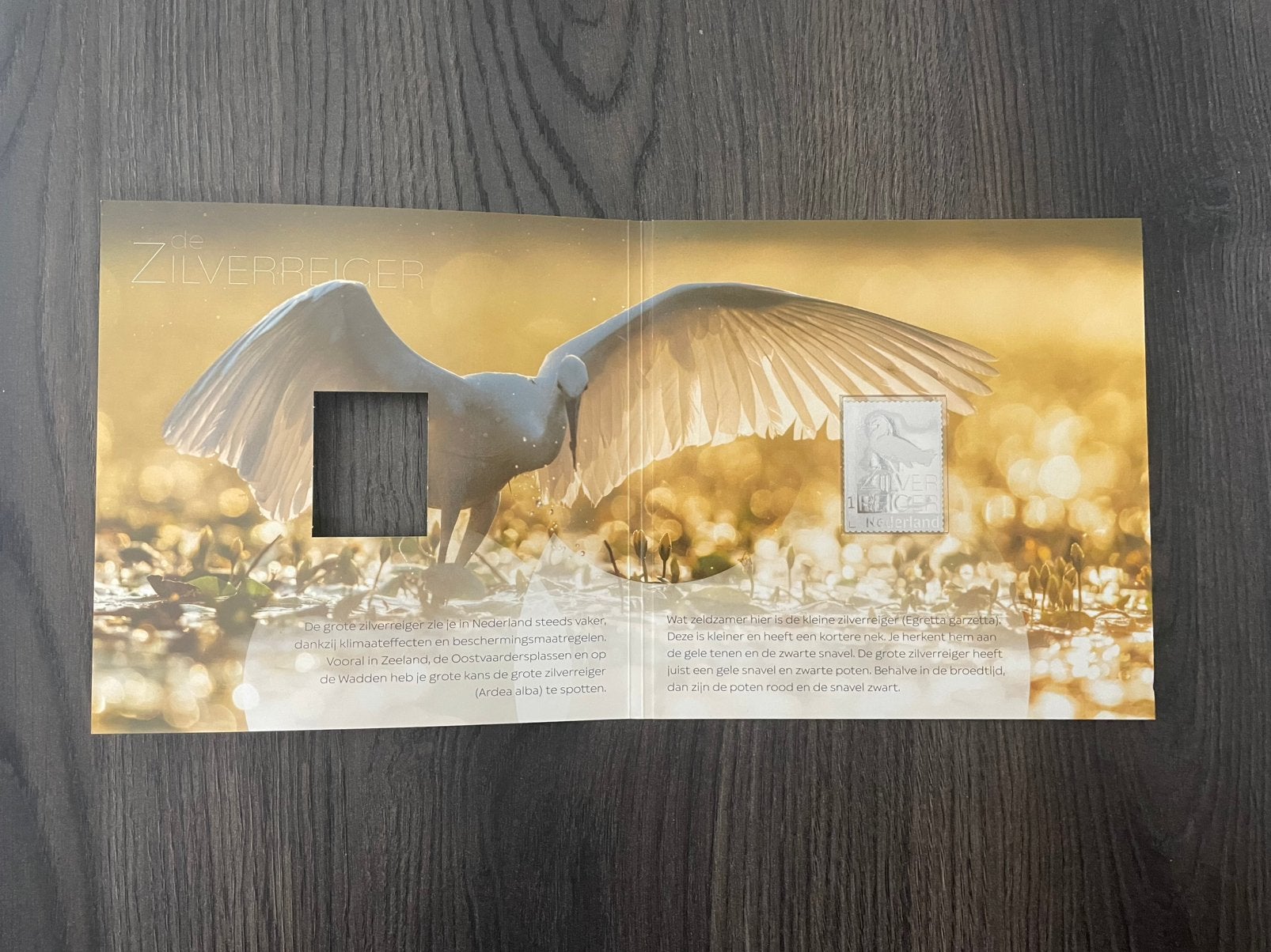 2018 Zilveren Postzegel De Zilverreiger Postfris., Postzegels en Munten, Ophalen of Verzenden, Na 1940, Postfris
