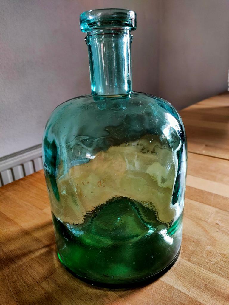 Groene RETRO vaas., Ophalen of Verzenden