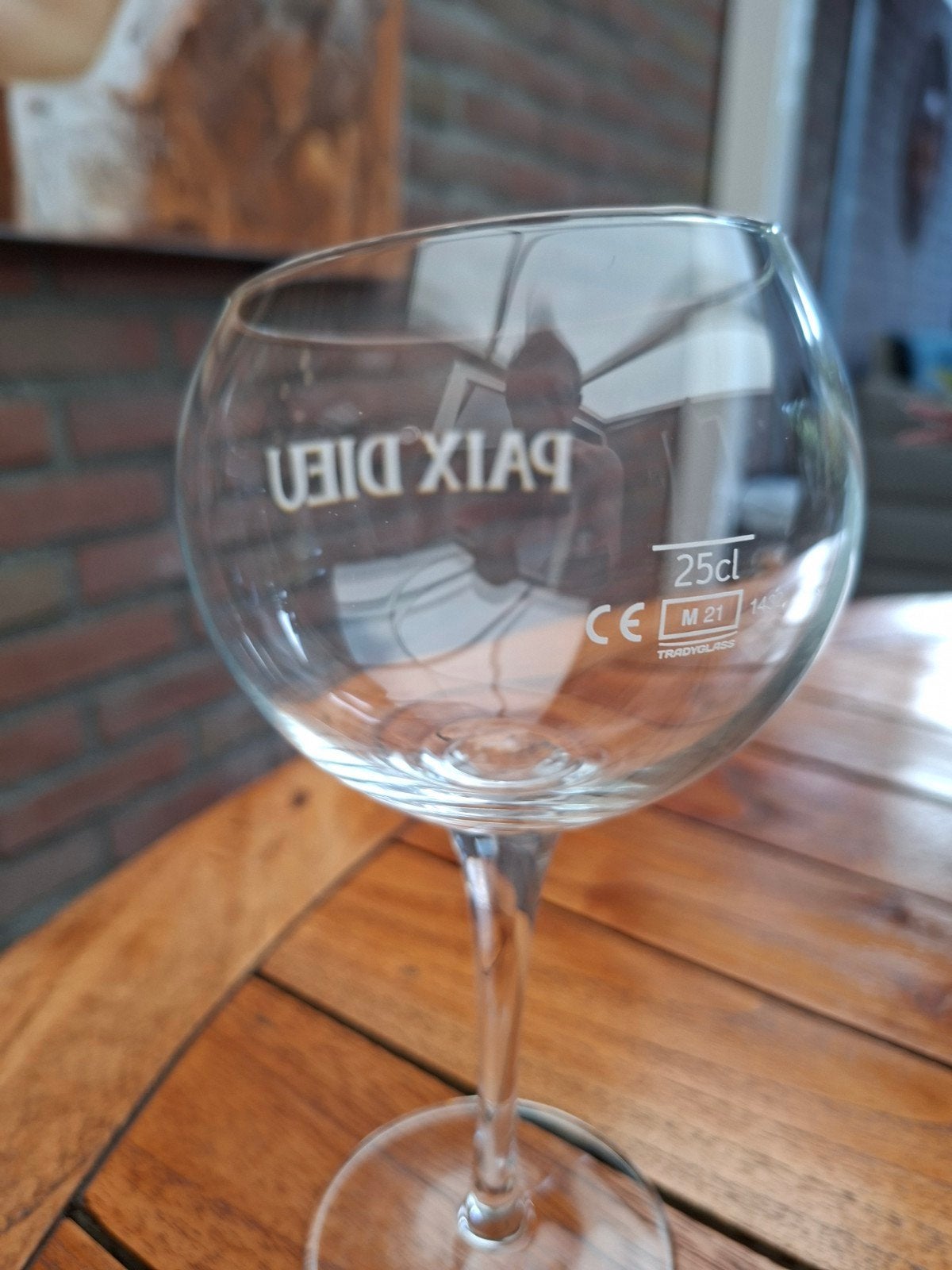 4 Paix Dieu bierglazen schuinaflopend - 25cl, Verzamelen, Biermerken, Ophalen of Verzenden