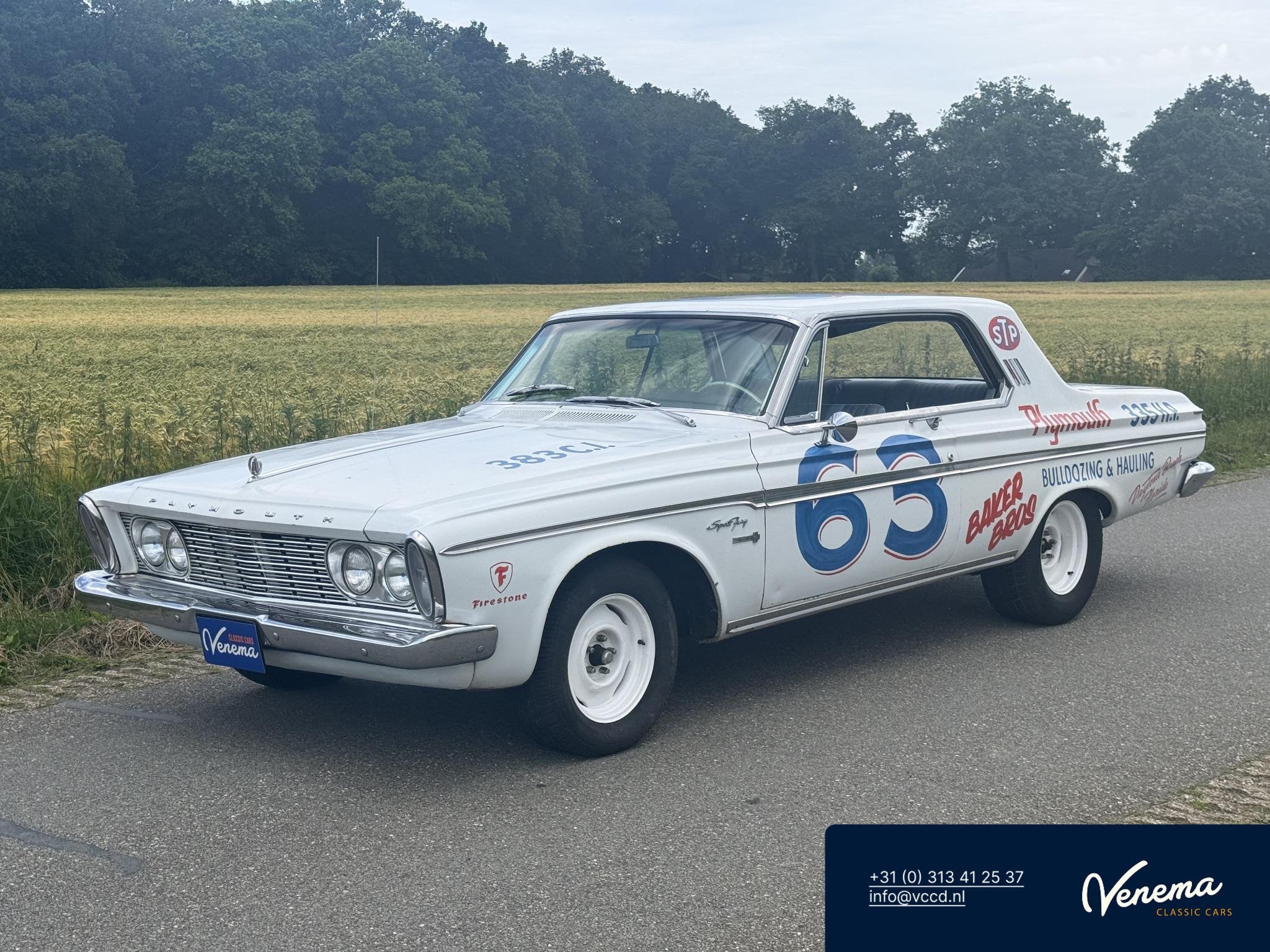 Plymouth Sport Fury Hardtop Coupe, Automaat, Stof, 334 pk, Wit