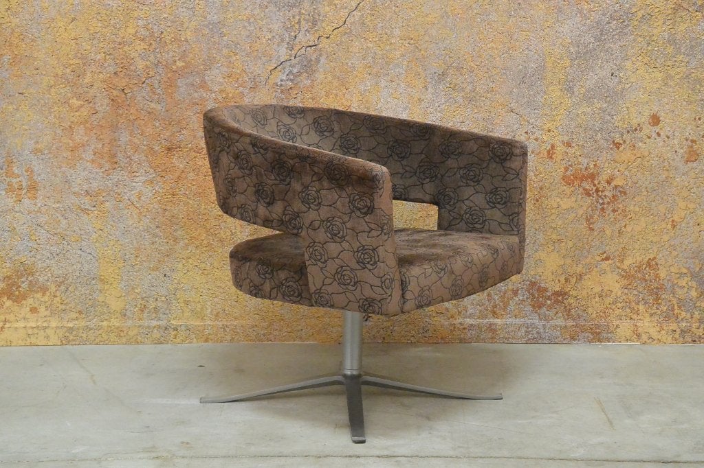 Als NIEUW! bruine stoffen Montis Turner design draaifauteuil, Montis, Montis, 75 tot 100 cm, Ophalen of Verzenden
