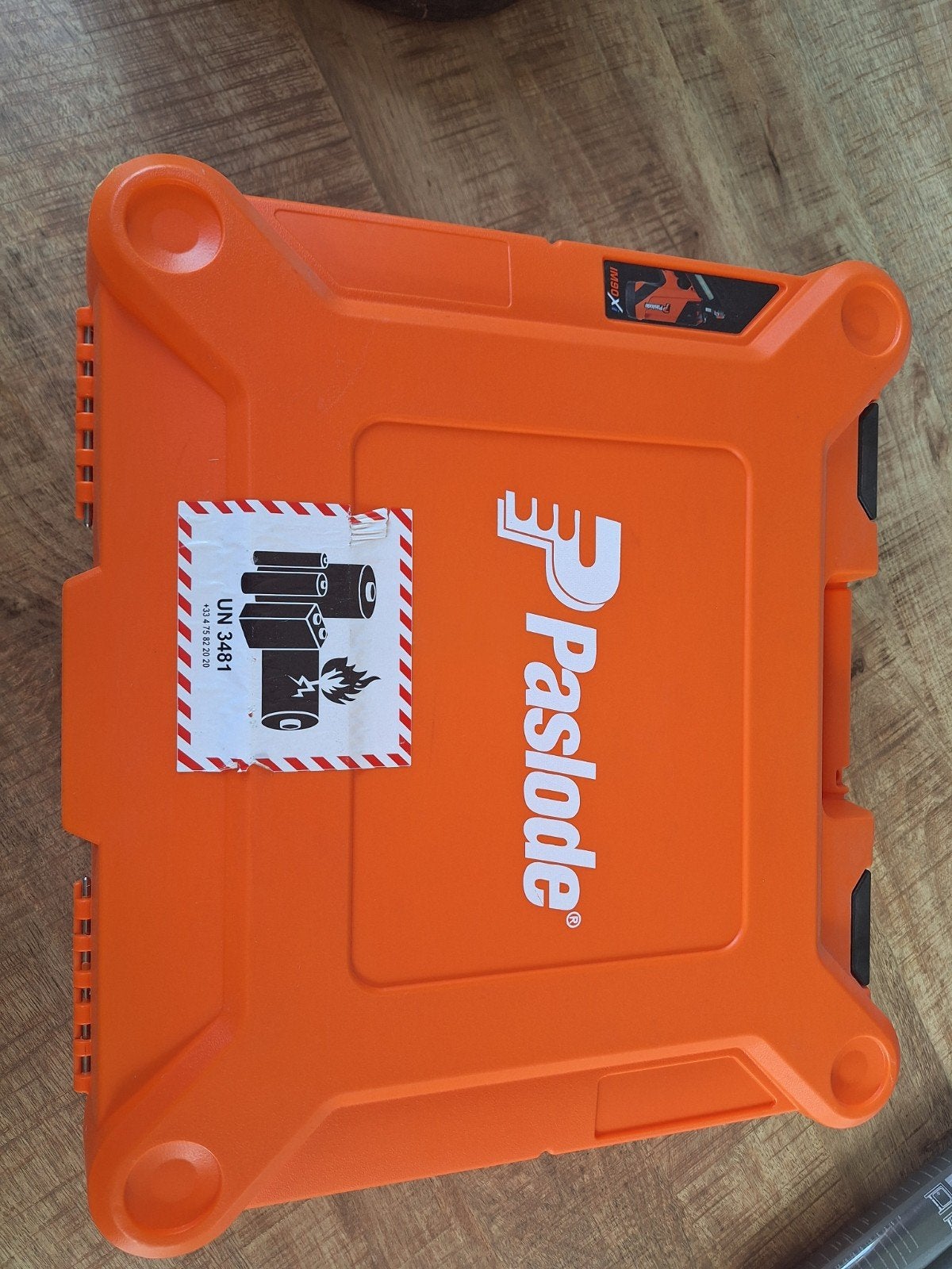 Paslode IM90Xi tacker op gas en accu, Ophalen of Verzenden, Gebruikt, Tacker/nietmachine, Overige merken