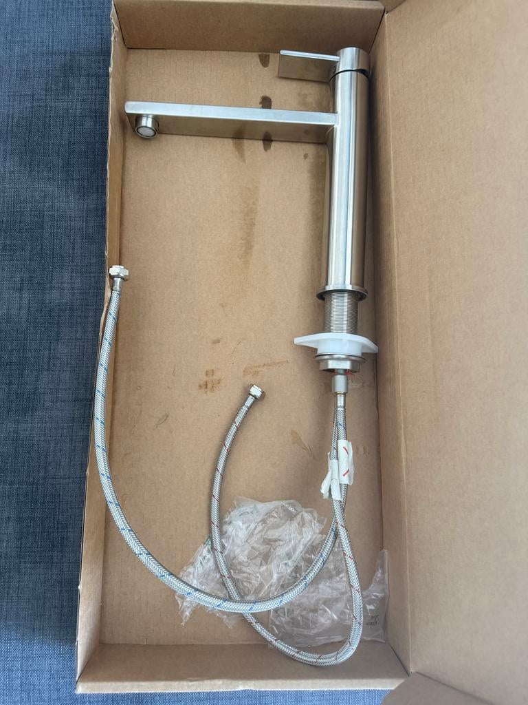 Nieuwe RVS Kraan voor Badkamer of Keuken, Ophalen of Verzenden, Zo goed als nieuw, Rvs, Kraan