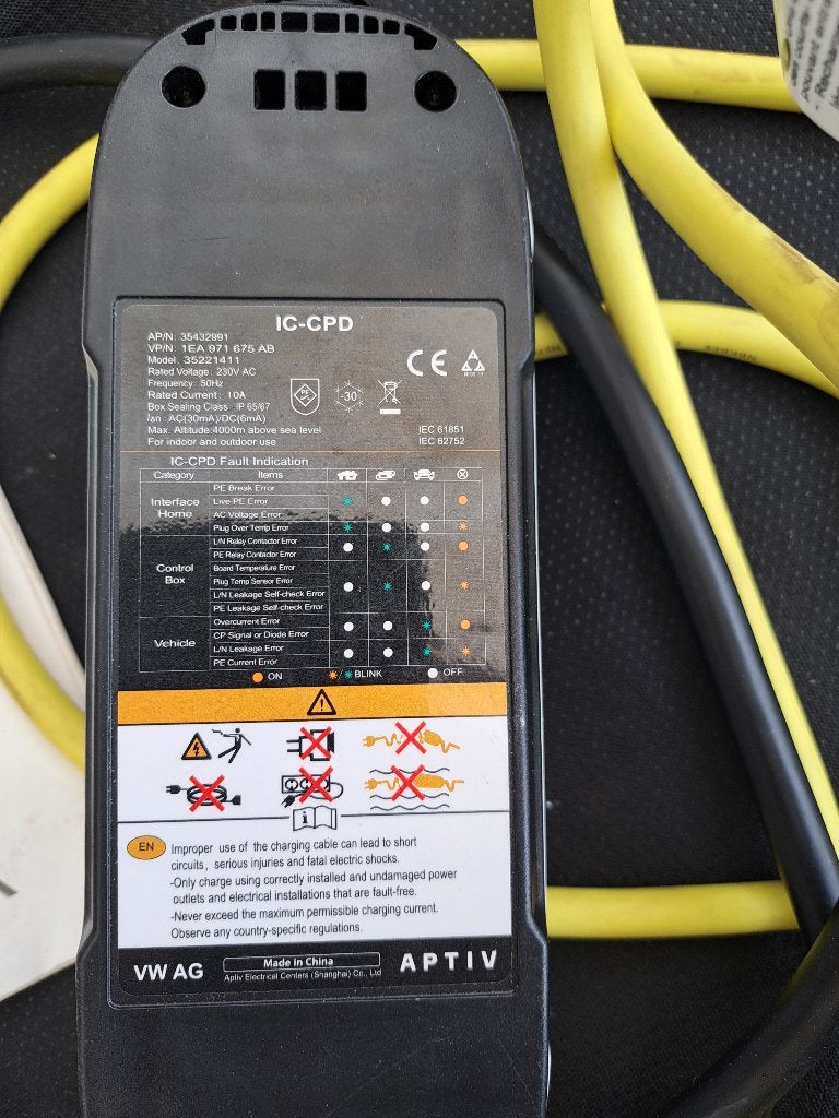Laadkabel volkswagen groep Aptiv IC-CPD, Ophalen of Verzenden, Zo goed als nieuw, Laadkabel
