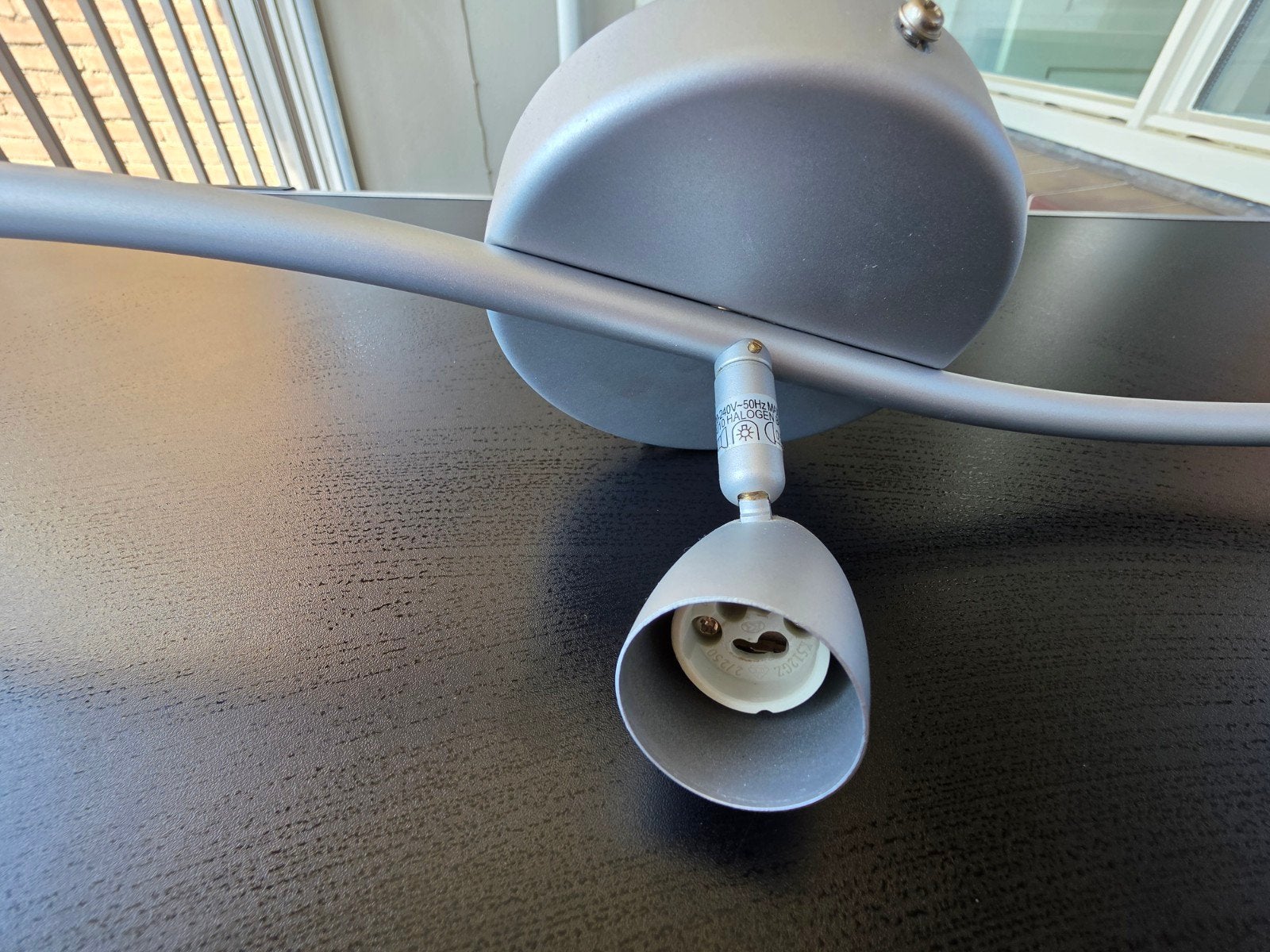 IKEA 3-Spot Plafondlamp / Wandlamp Grijs-Zilver | Verstelbar, Huis en Inrichting, Ophalen, Zo goed als nieuw
