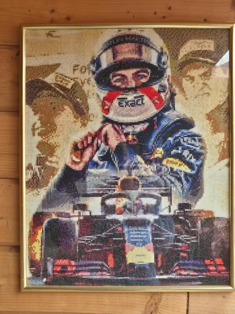 Diamond Painting Max Verstappen F1 Kunstwerk, Hobby en Vrije tijd, Knutselen, Voertuigen, Diamond painting, Meerkleurig, Ophalen of Verzenden