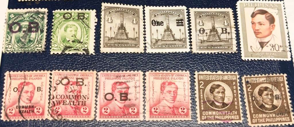 Filipijnse postzegels - collectie van Rizal, Postzegels en Munten, Postzegels | Azië, Gestempeld, Zuidoost-Azië, Ophalen of Verzenden