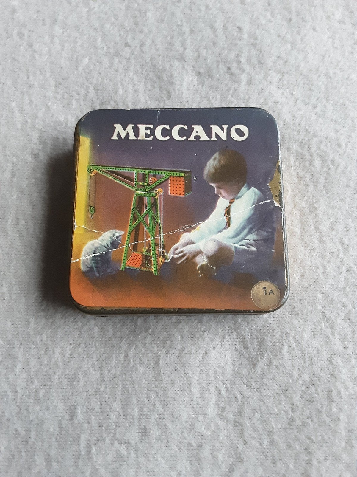 MECCANO , ANTIEK Blikje. C.A. 1920., Ophalen of Verzenden, Gebruikt, Overige