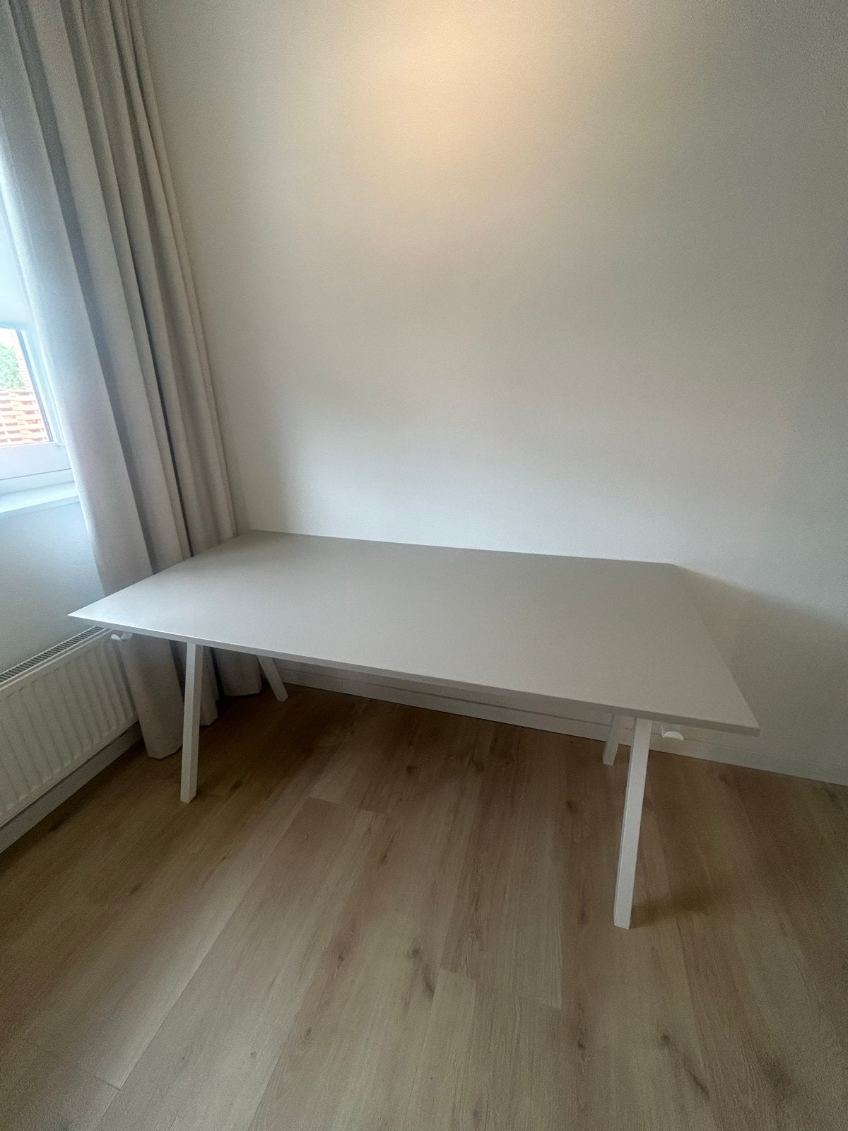 Trotten bureau Ikea Beige/wit, Ophalen, Gebruikt, Spaanplaat of MDF, Overige merken