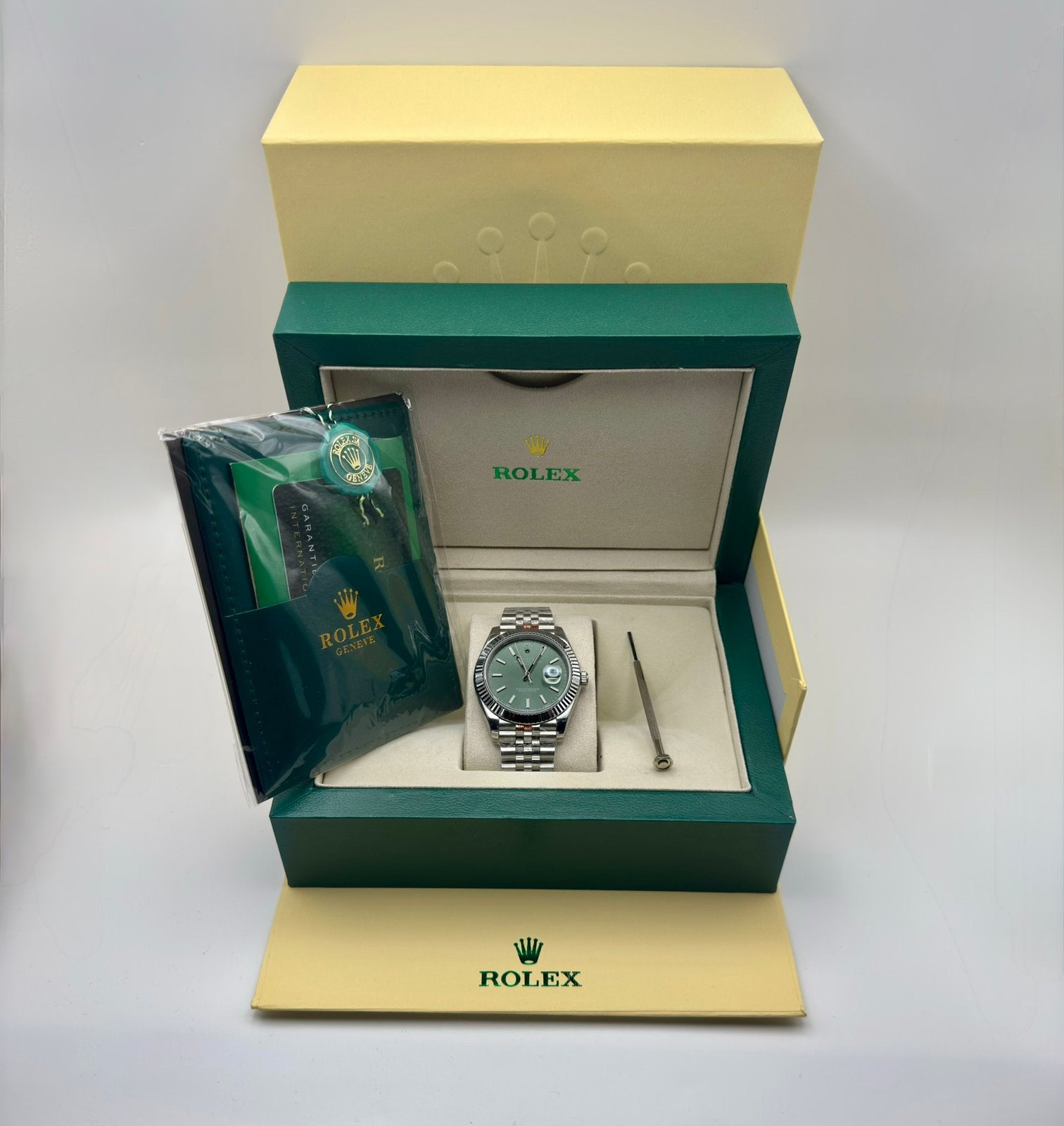 Rolex Datejust 41mm Green mint, Ophalen of Verzenden, Nieuw