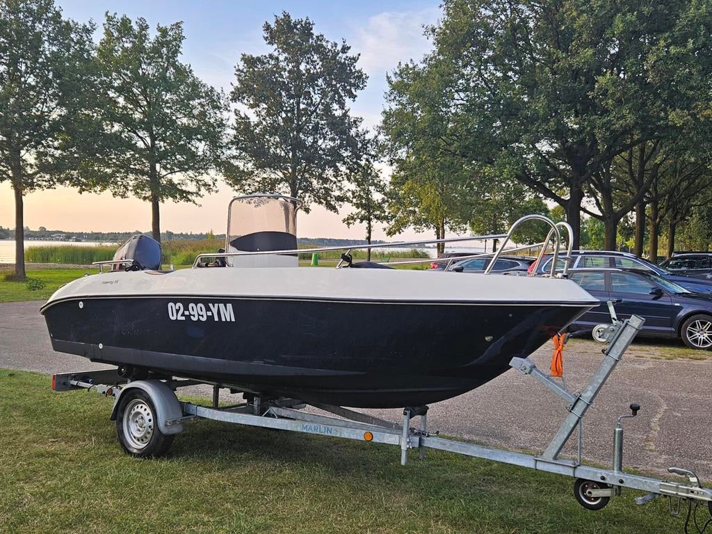 Stabiele Consoleboot (2008) met 40 pk motor en trailer, Watersport en Boten, Speedboten, Ophalen of Verzenden, Minder dan 70 pk