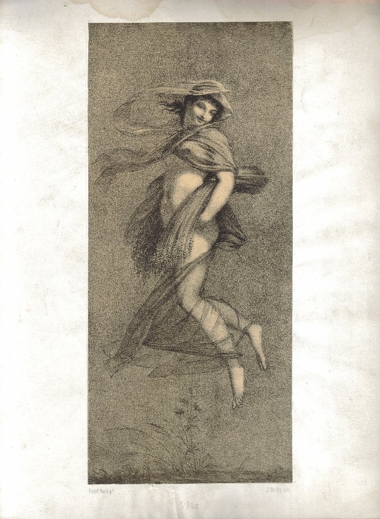 Julien-Léopold Boilly naar Prudhon litho "l'Été", Bertauts, Origineel, Ophalen, Personages en Fantasiefiguren, Lithografie